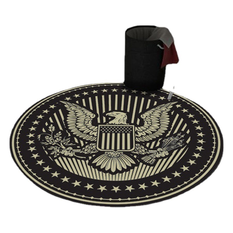 クロスボーダー丸型カーペット在庫あり イギリス風レトロ 厚手フットマット パソコンチェアマット ベッドサイド リビングルーム ソファ 寝室 フロアマット