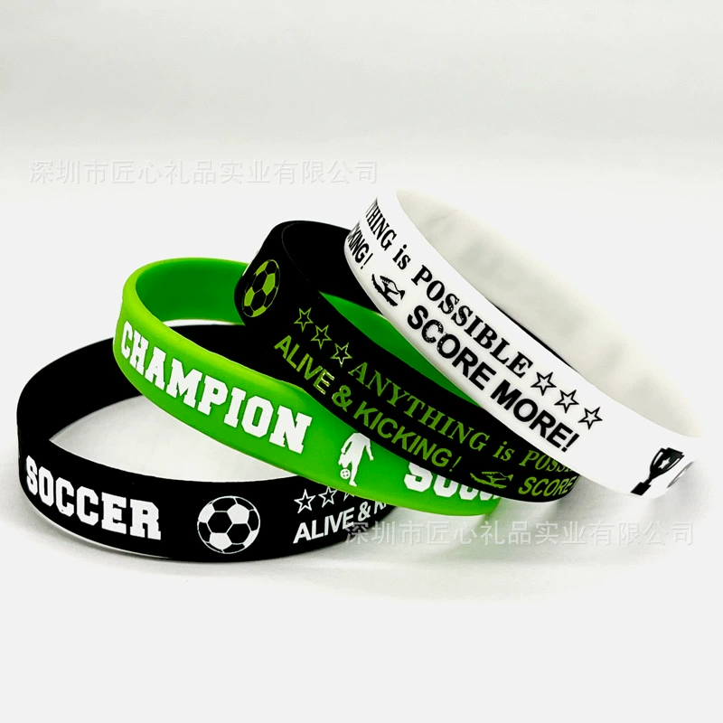 Football silicone commemorative bracelet