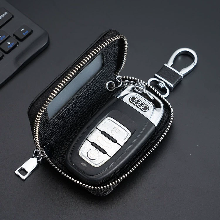 Новый чехол для ключей от машины с зеркальным окном, мужской и женский автомобильный пульт дистанционного управления, чехол для ключей на молнии, высококачественный универсальный автомобильный чехол для ключей