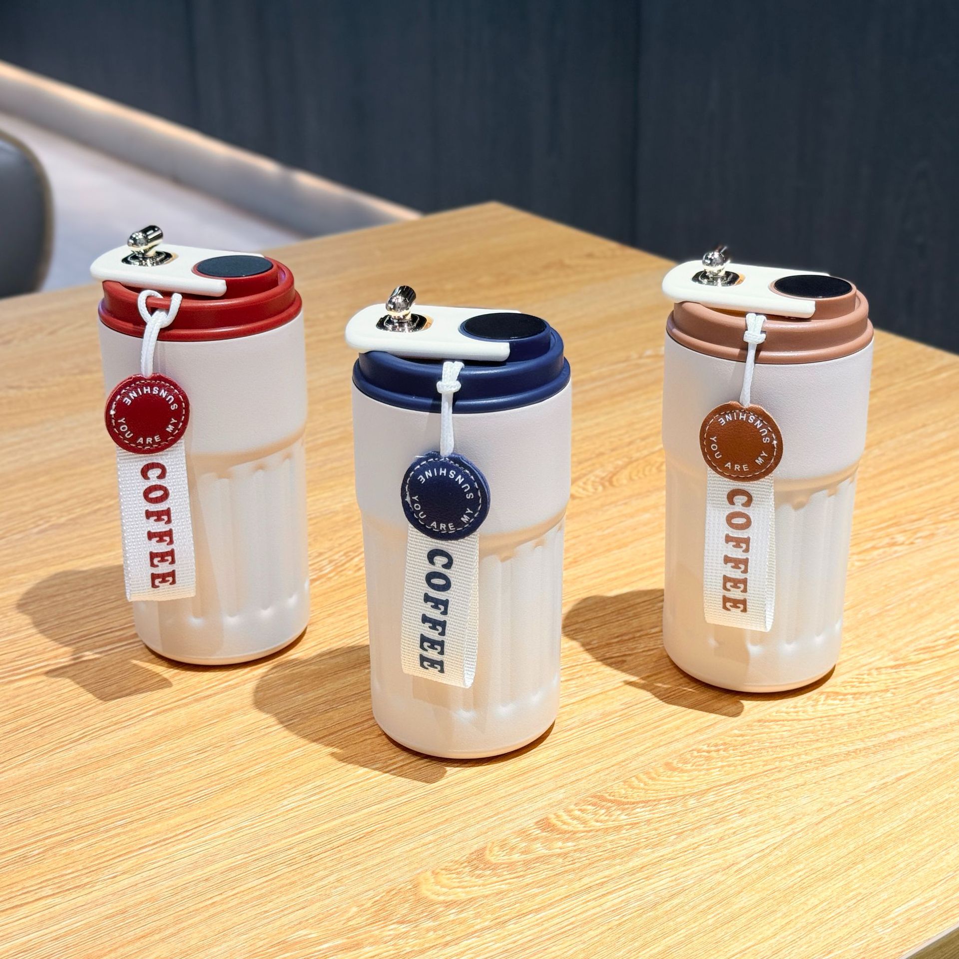 Household Smart 316 Stainless Steel Thermos Cup with Lanyard Coffee Cup High Color Value Portable Water Cup Simple Cup