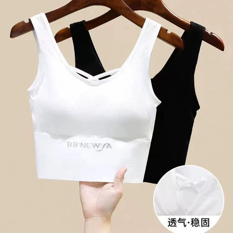 Жилет Sling Beauty Back, женская короткая внутренняя одежда, внешняя одежда, 2023, летнее нижнее белье в новом стиле с нагрудной подкладкой, взрывоопасный Базовый Топ