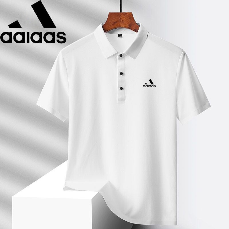 Piqué cotton | Summer Unisex Adidas Iceberg 3D Silicone Short-Sleeve Polo Shirt AD2100 # Piqué cotton | Summer Unisex Adidas Iceberg 3D Silicone Short-Sleeve Polo Shirt AD2100 #