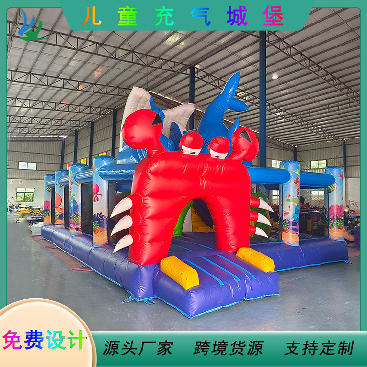 Inflatable castle children trampoline slide outdoor stall playground inflatable paradise naughty Castle equipment manufacturer