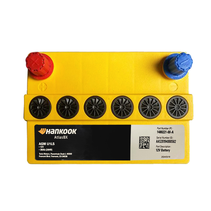 Hankook Model S Car Battery Original Adapted to Tesla Original Car New 12V 30Ah Low Voltage Battery