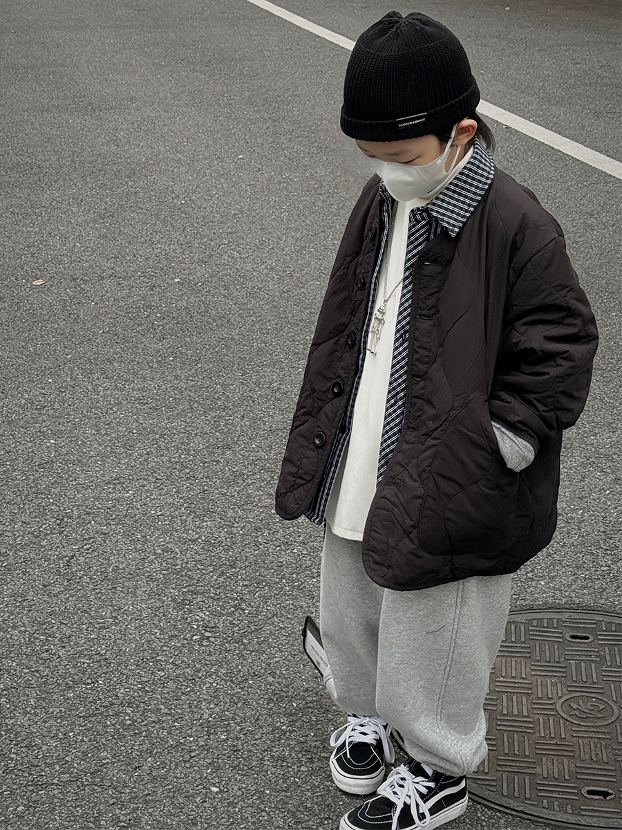 Baodua ropa para niños chaqueta acolchada para niños Otoño e Invierno 2023 nueva ropa de invierno para niños estilo coreano chaqueta engrosada top de moda