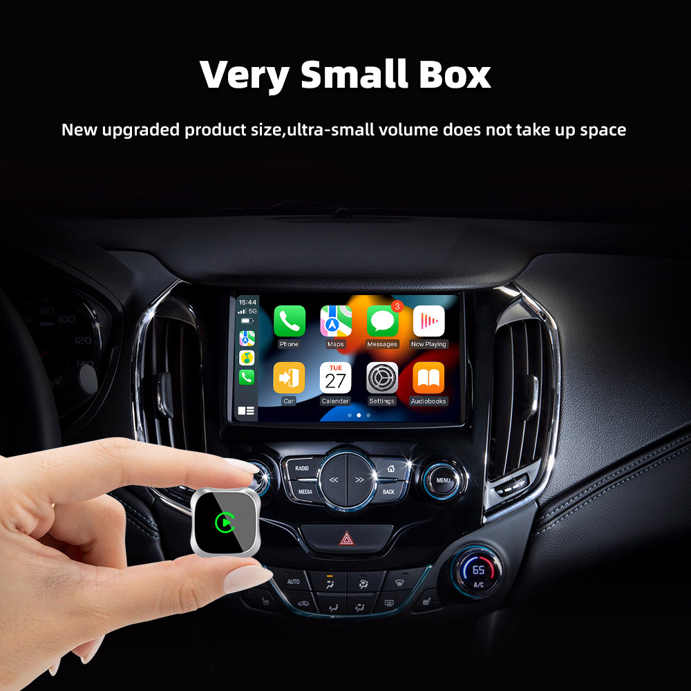 Car infotainment upgrade connectivity box: wired to wireless CarPlay and Android Auto 2-in-1 car navigation adapter
