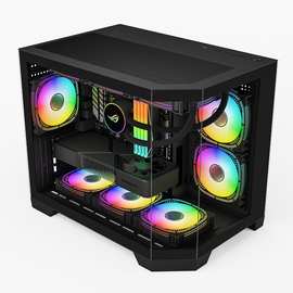 海景房游戏机箱PC Gaming Case顶部支持360水冷台式主机SKSVJ42BB