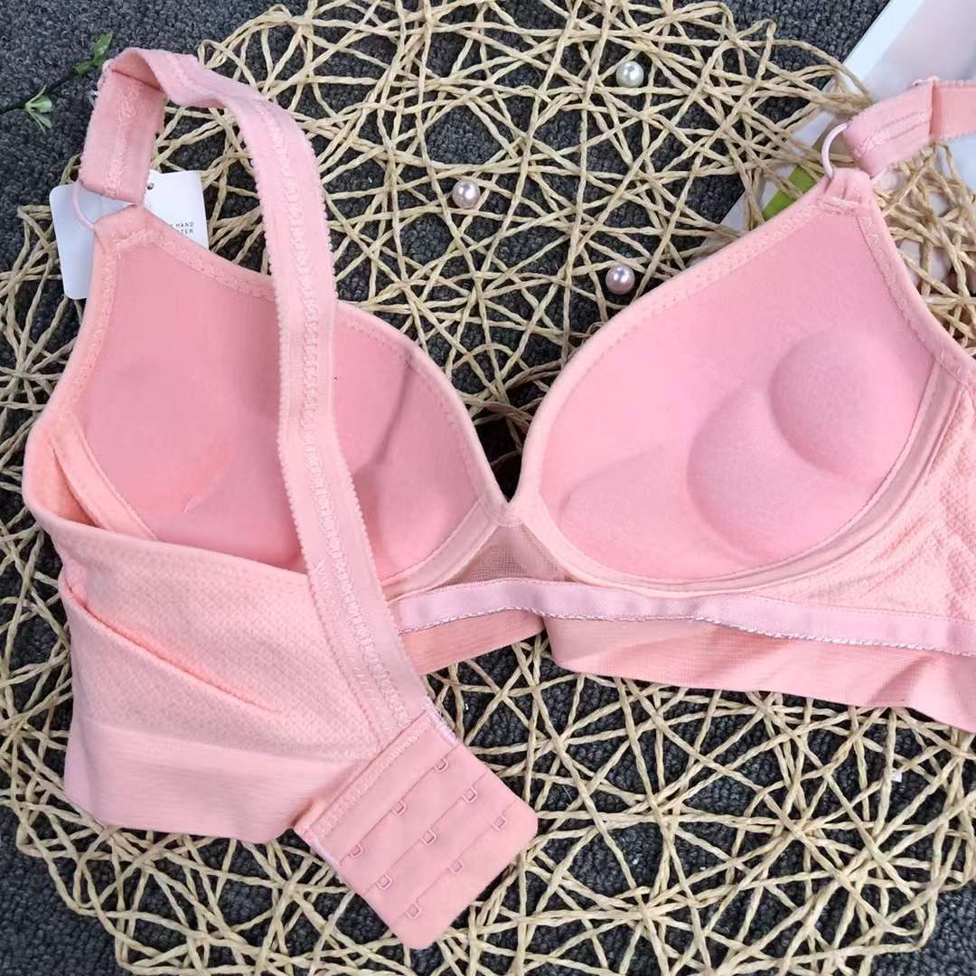 Filipinas Malasia brillante ropa interior sin costuras sexy sujetador inalámbrico de mama contrayendo sujetador anti-flacidez al por mayor