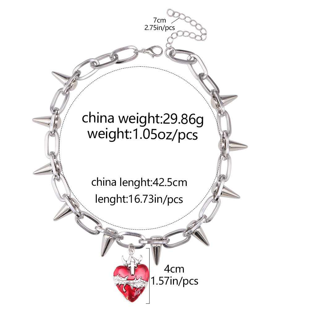 Vacation Classic Style Cross Heart Shape Alloy Choker Wholesale display picture 1