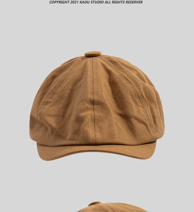 Nuovo cappello giapponese retrò, berretto reversibile a becco d'anatra per uomo, cappello da giornalaio color cachi, basco alla moda, cappello da pittore_voghion.com