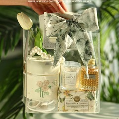 PVC transparent hand-held gift bag, popular hand-held high-end plastic packaging gift bag, wedding favor bag