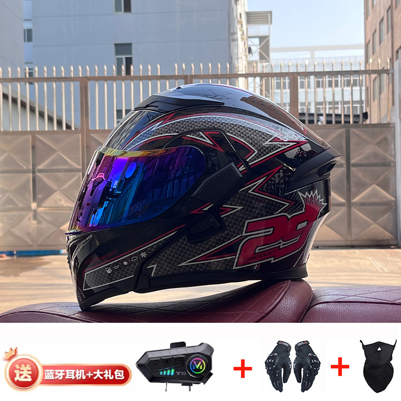 JIEKAI casco de motocicleta casco completo de motocicleta para hombres y mujeres Bluetooth casco de exposición casco de coche eléctrico 3C certificación