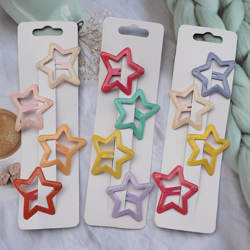 Daily Occasion Cute Solid Color Plastic Hair Clip 1 Set