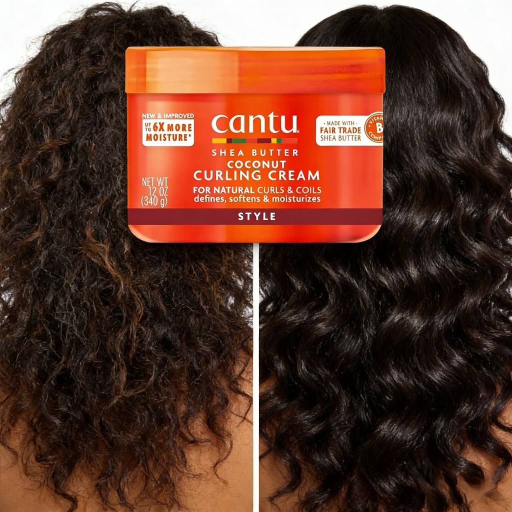 Crema de curling de coco de mantequilla de karité transfronteriza, crema de curling, hidratación y estilización, máscara de pelo suave anti-pellizante