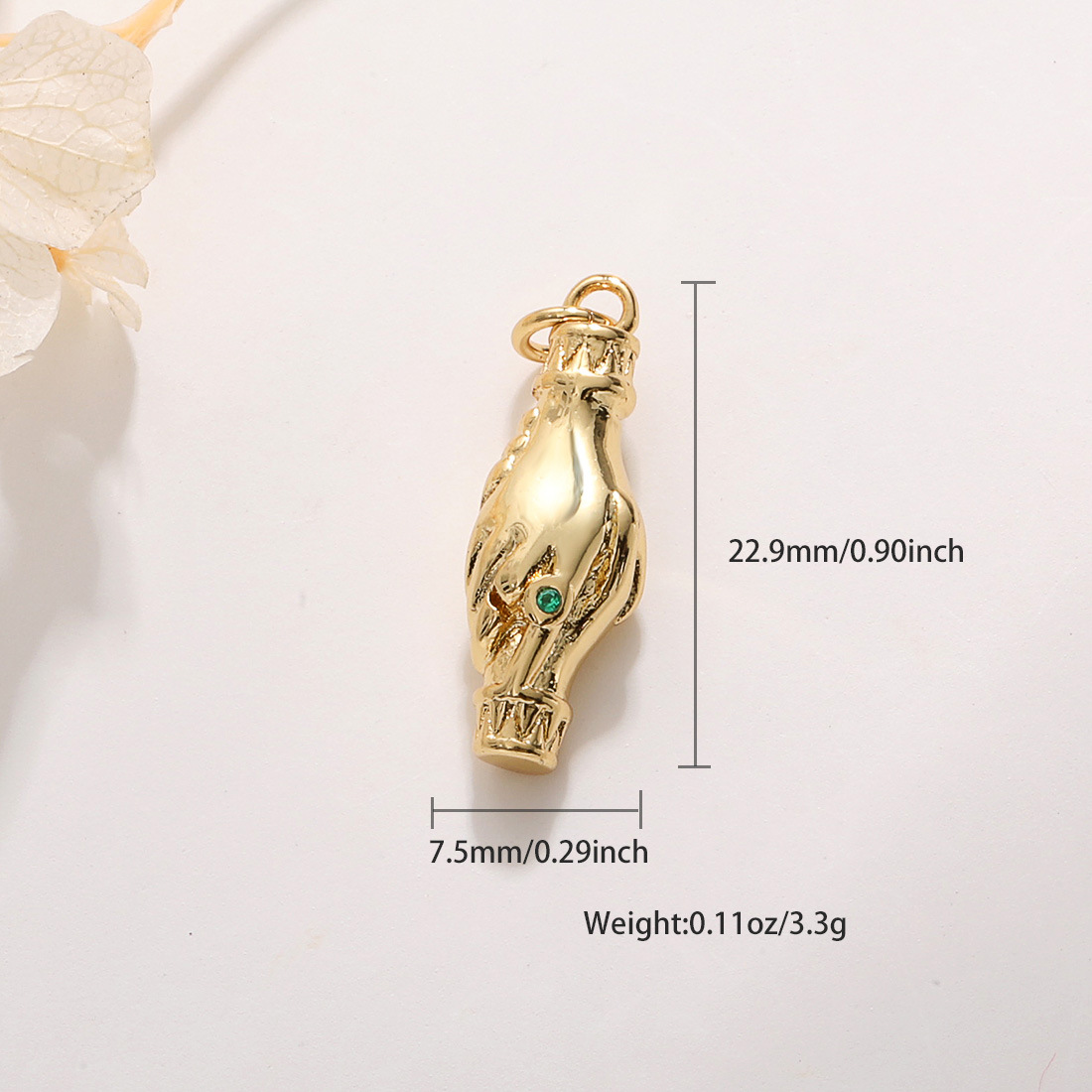 3g Weight Pendant Jewelry Making Type No Chain Chain Material 1 Piece Quantity Daily Occasion Copper Material Hand, Gesture, Antlers Pattern All Seasons Season Unisex Gender Polished Finish Enamel, Plating Design Cute, Vintage Style Style 1 Piece Copper Hand Gesture Antlers Polished Pendant 31