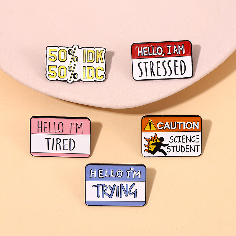 Brooches Classification Daily Occasion Casual Pin Letter Alloy Plating Unisex Brooches