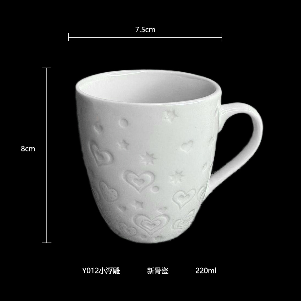 Taza en relieve Taza para beber té con leche Impresión personalizada Marca LOGO Evento empresarial corporativo Regalo conmemorativo Café de cerámica