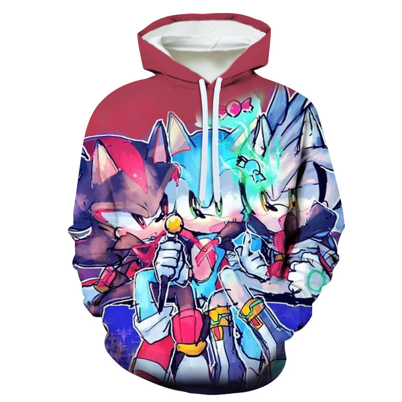 20262023 Spring/Summer Cross-Border Casual Hoodie, Sonic 3D Digital Print Couple Hoodie 20262023 Spring/Summer Cross-Border Casual Hoodie, Sonic 3D Digital Print Couple Hoodie