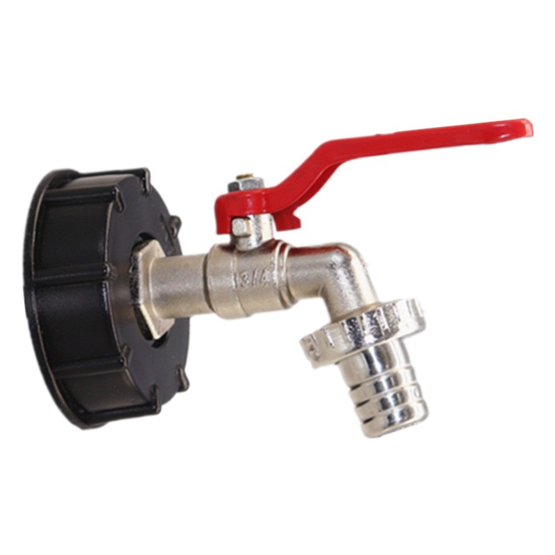 Accesorios de barril de tonelada transfronteriza tonelada adaptador de barril de tonelada interruptor de barril de latón IBC grifo de barril de 1/2 pulgada