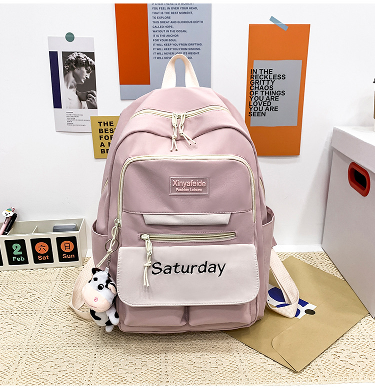 Schoolbag Female Korean High School Student Multi-layer Large-capacity Backpack Grade Five, Grade Six Junior High School Student Versatile Ins Backpack display picture 9