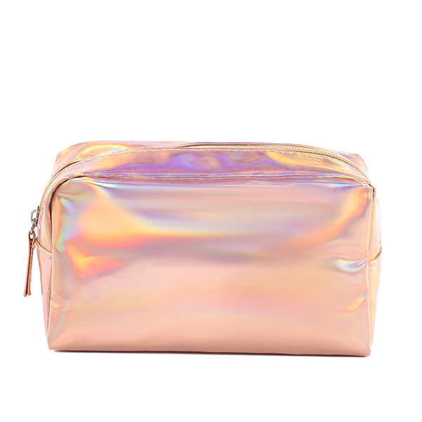 solid color handheld cosmetic bag