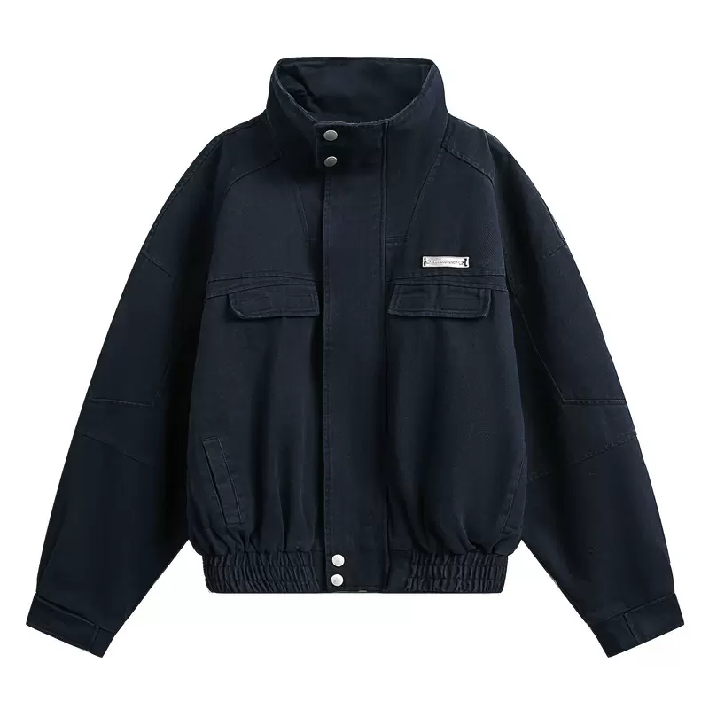 哈灵顿穿搭风格美式做旧立领夹克男2025新款街头cleanfit工装外套