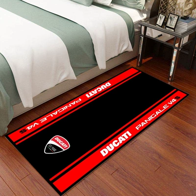 Avtomobil döşəmə paspasları — Motorcycle Logo Floor Mat Bedroom - mobike17-40120cm-crystal-velvet-dot-plastic-bottom