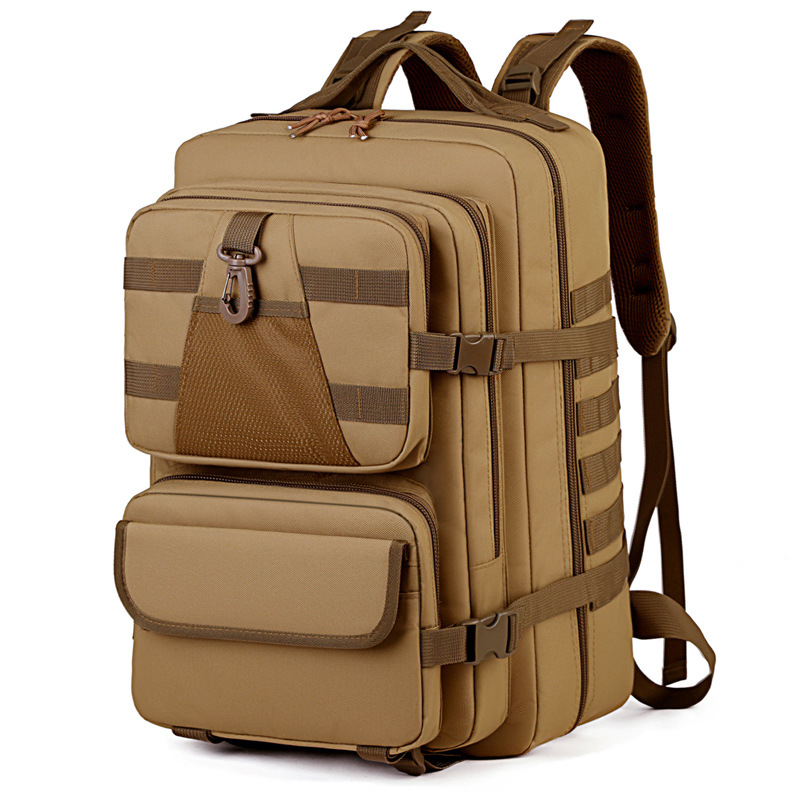 Mochila táctica al aire libre de gran capacidad para hombres expandible bolsa de viaje práctica resistente al desgaste multifuncional bolsa de campamento de montaña