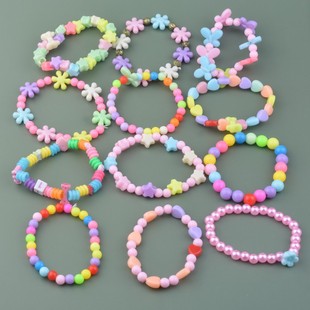 Children's Bracelet Acrylic Cartoon Decorations Cute Jewelry DIY Beaded Bracelet Bracelet Gift Box Gift Wholesale