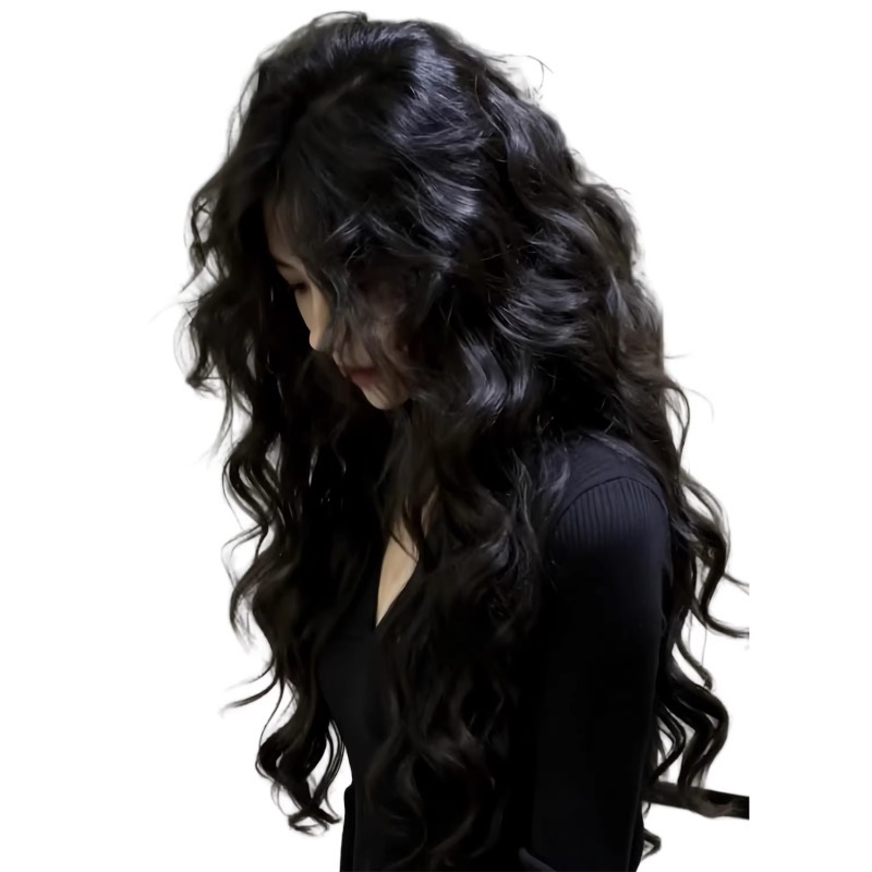 Kony pelucina de lana rizada larga cabello rizado en la red de huevos de Hong Kong temprano rojo lolita diaria cabeza completa para mujeres