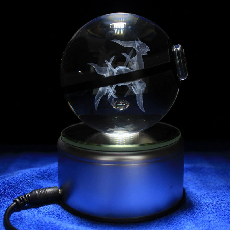 Хрустальный шар Сокровище может мечтать шар эльфа 80 мм 3D резное USB вращающееся основание красочные огни поколение волос