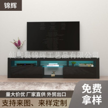 厂家定制现代简约板式电视柜带高光LED灯卧室客厅小户型电视柜