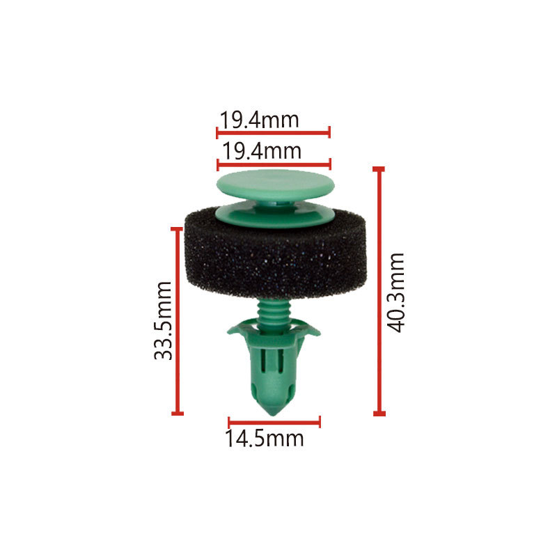 Adecuado para coche interior panel decorativo hebilla remache plástico clavo con almohadilla puerta fija panel hebilla B223