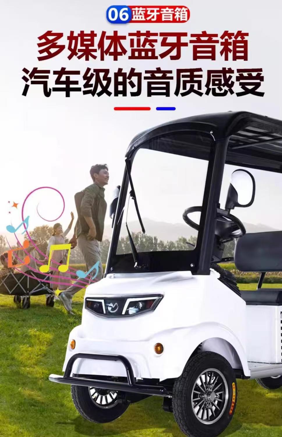 New Model M5 Electric Four-Wheel Mobility Scooter, Tourist Attraction Sightseeing Vehicle, 4-Seater and 6-Seater Passenger Four-Wheeler
