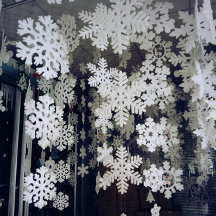 Snowflake Christmas Decoration Snowflake String Set Scene Store Christmas Tree Decoration Supplies