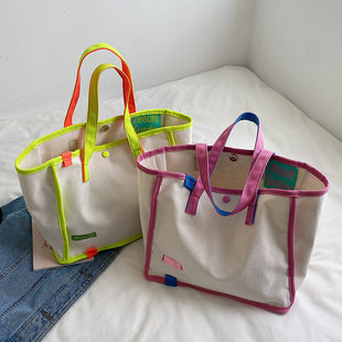 Fashionable handheld universal capacious brand one-shoulder bag, internet celebrity