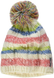 Factory Direct Supply Customized New Winter Warm Popular Polar Fleece Lining Stripesd Jacquard Women's and Kidsren's Knitted Hat