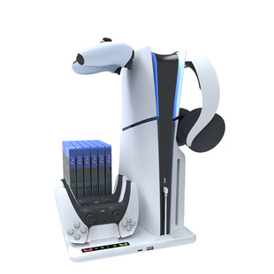 PS5 Slim主机散热底座ps5手柄充电底座双充底座卡碟耳机收纳支架-阿里巴巴