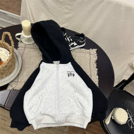 男童外套冬款连帽衫运动休闲拉链卫衣开衫小童宝宝加绒加厚上衣