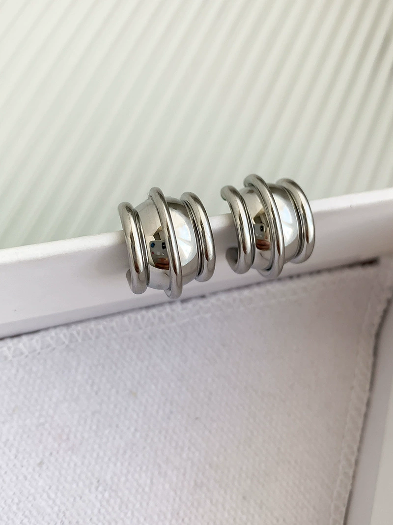 Small design silver needle, earrings, silver 925 sample, simple and elegant design