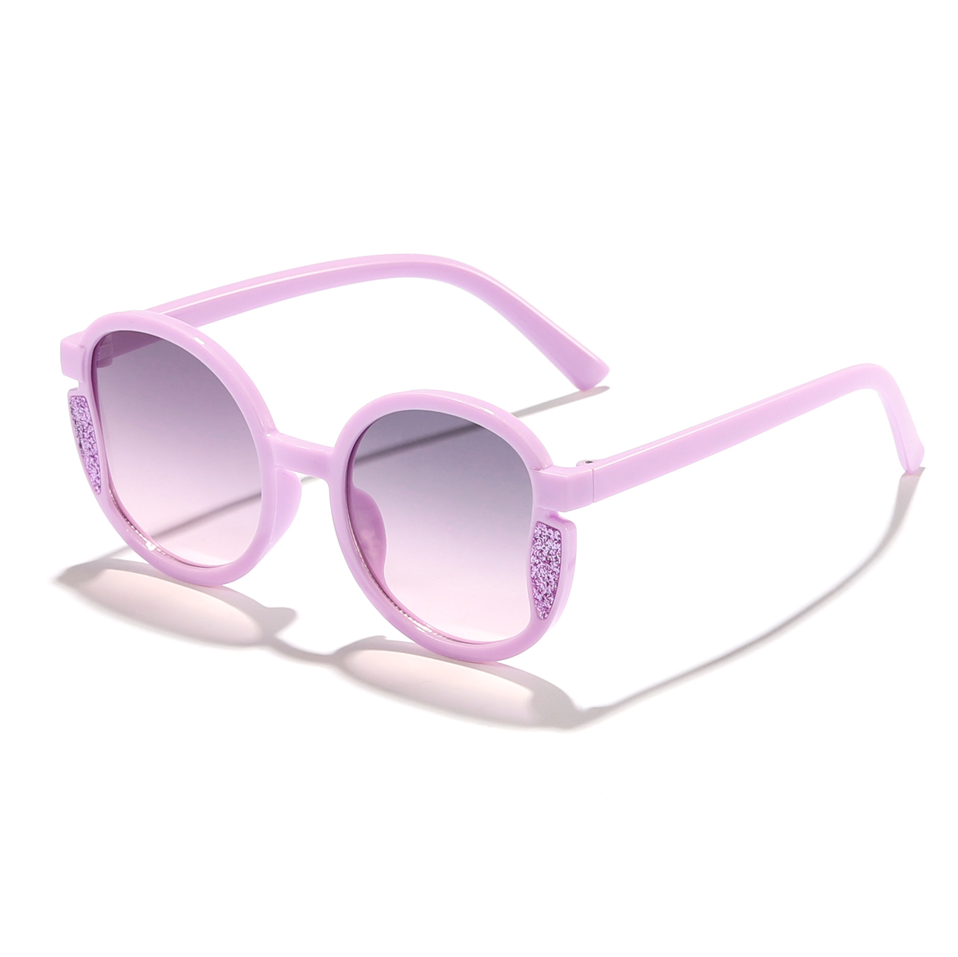 Nuevos macarons transfronterizos para niños Gafas de sol de marco redondo de flash fino a juego Gafas de sol al aire libre de tiro callejero para bebés lindos