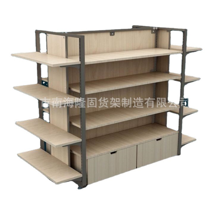 工厂优惠价双面货架带底柜靠墙货架带底柜商用储物展示服装