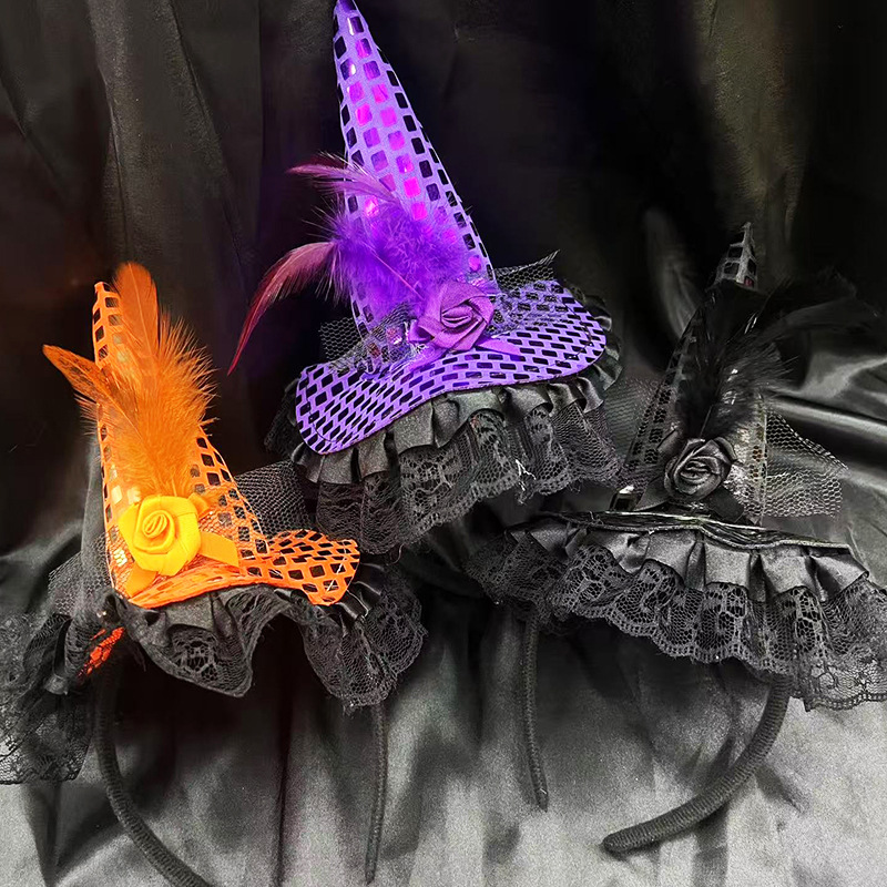 Transfronterizo Amazon Halloween Decoración de Pascua Tombro Diadema Espectáculo unisex con hebilla de cabeza de dibujos animados Flor de cabeza