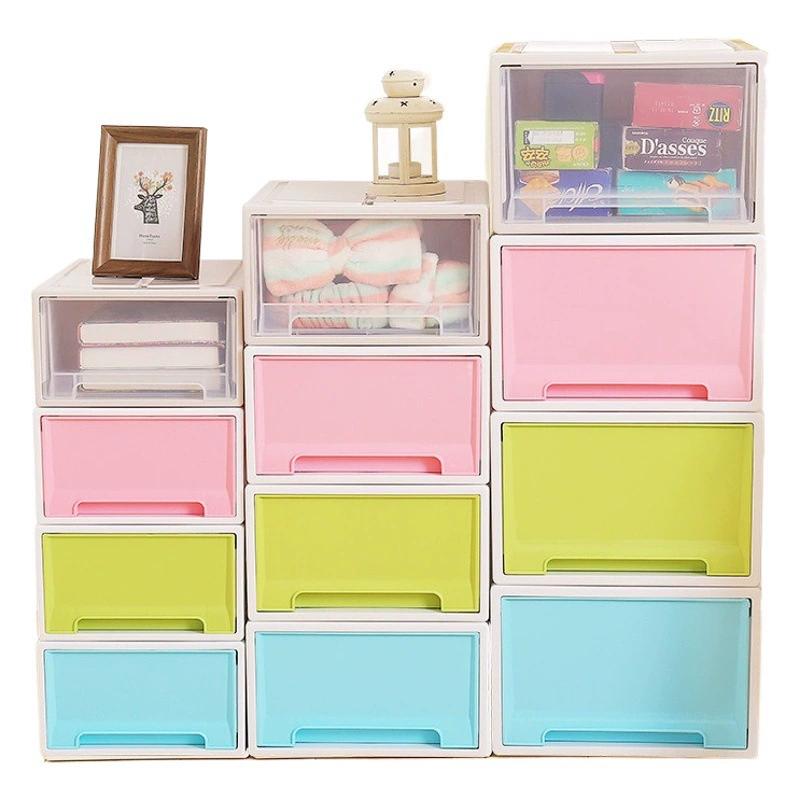 Японский шкаф-комод с выдвижными ящиками, органайзер для книг, многослойный штабелируемый пластиковый шкаф для хранения, шкаф для организации одежды
