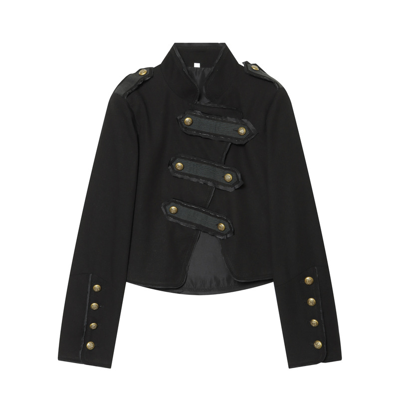 European and American New Style Women's Retro Military-Style Short Jacket, Elegant and Versatile Rope-Knot Buckle Jacket 5247050 European and American New Style Women's Retro Military-Style Short Jacket, Elegant and Versatile Rope-Knot Buckle Jacket 5247050