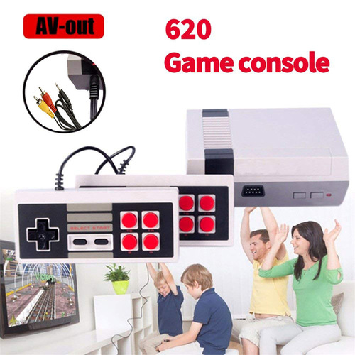620-in-1 Cross-border NES Portable Game Console with Wired Controller, Grave Level, Supports Dual Charging, Retro Red and White Game Machine
