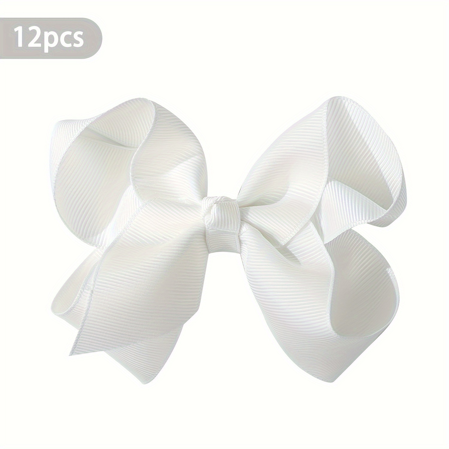 12pcs 6 Inch Girl Hair Bows Boutique Hair Clip Girls 'Cross-border
