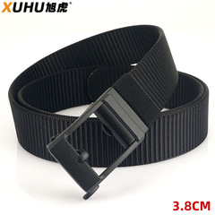 3.8CM Automatic Buckle Waist Belt for Men and Women, Canvas, Business Casual Golf Nylon Belt, Cross-border
