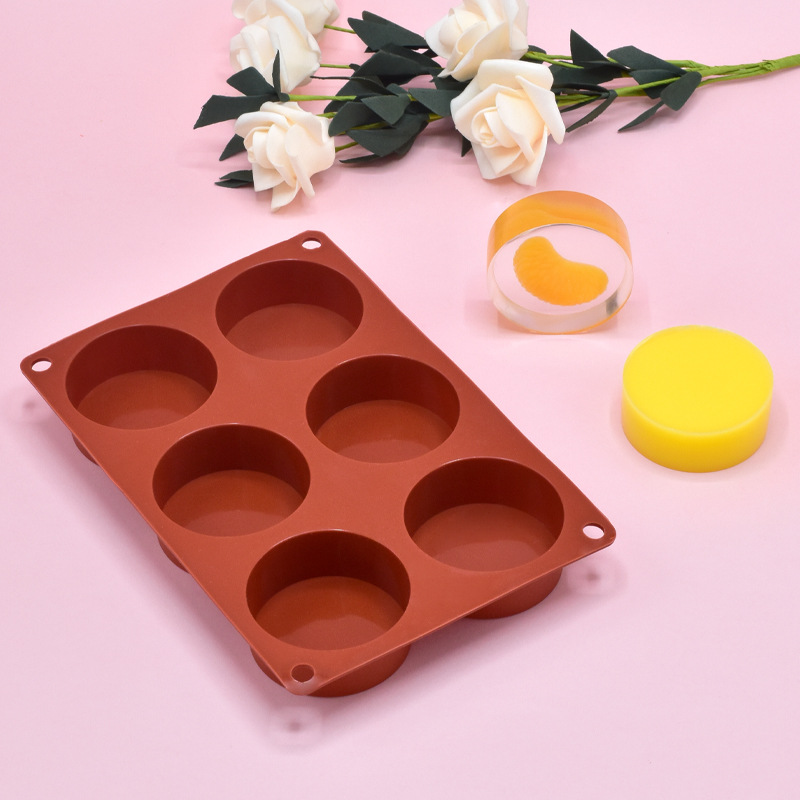 Nuevo 6-pieza cilíndrica molde de pastel de silicona molde de chocolate bricolaje cocina del hogar utensilios para hornear en stock al por mayor