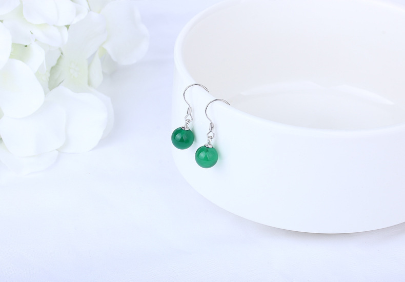 1 Pair 925 Sterling Silver Gem Geometric Drop Earrings display picture 1